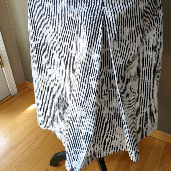 Club Monaco Black White Summer Abstract Printed Button Down Shirt - Picture 11 of 15